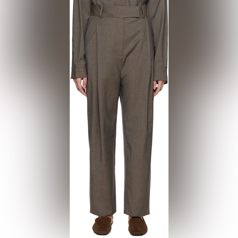 Toteme Brown Wool Women's Trousers